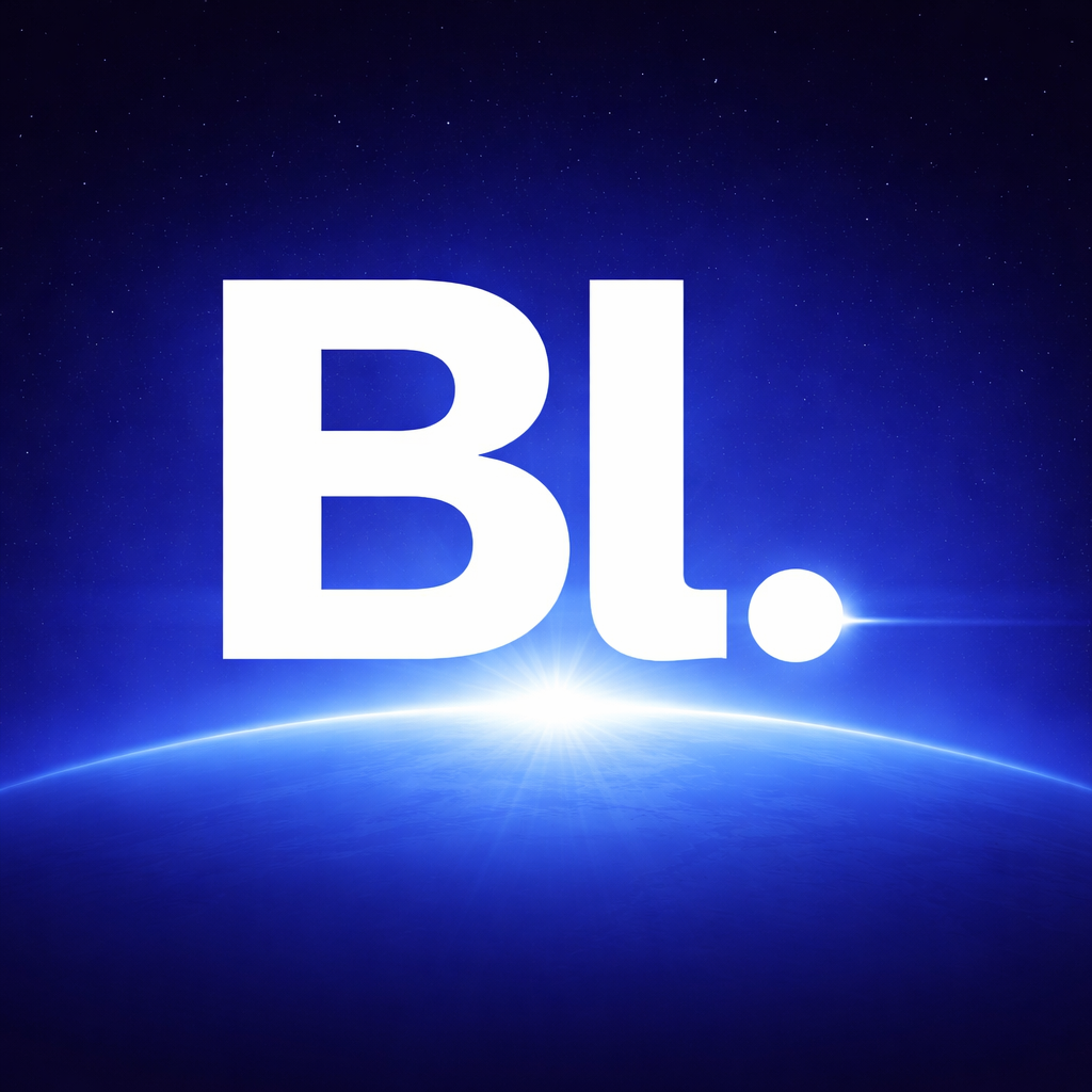 Bl sur fond de soleil qui se lève derrière la terre